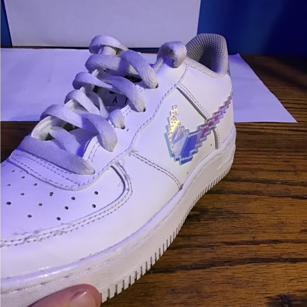 Nike Air Force 1 multicolor swoosh used lightly size 5.5y